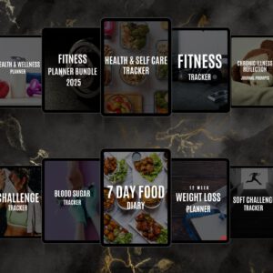 20+ Fitness Planners Bundle with PLR & MRR – Canva Editable Resell Rights Package