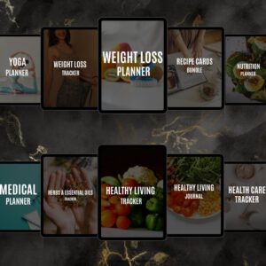 20+ Fitness Planners Bundle with PLR & MRR – Canva Editable Resell Rights Package