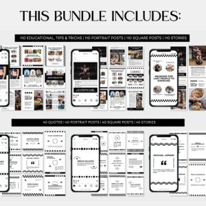 1100+ Fitness & Gym Instagram Templates with PLR & MRR – Canva Editable Social Media Kit
