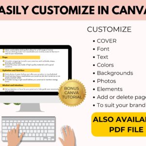 Fitness Checklist Printable with PLR Resell Rights – 30-Page Coaching Journal (Canva + PDF)