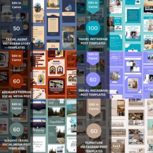 3500+ Editable Canva Social Media Templates Mega Bundle for Instagram, Facebook & Pinterest